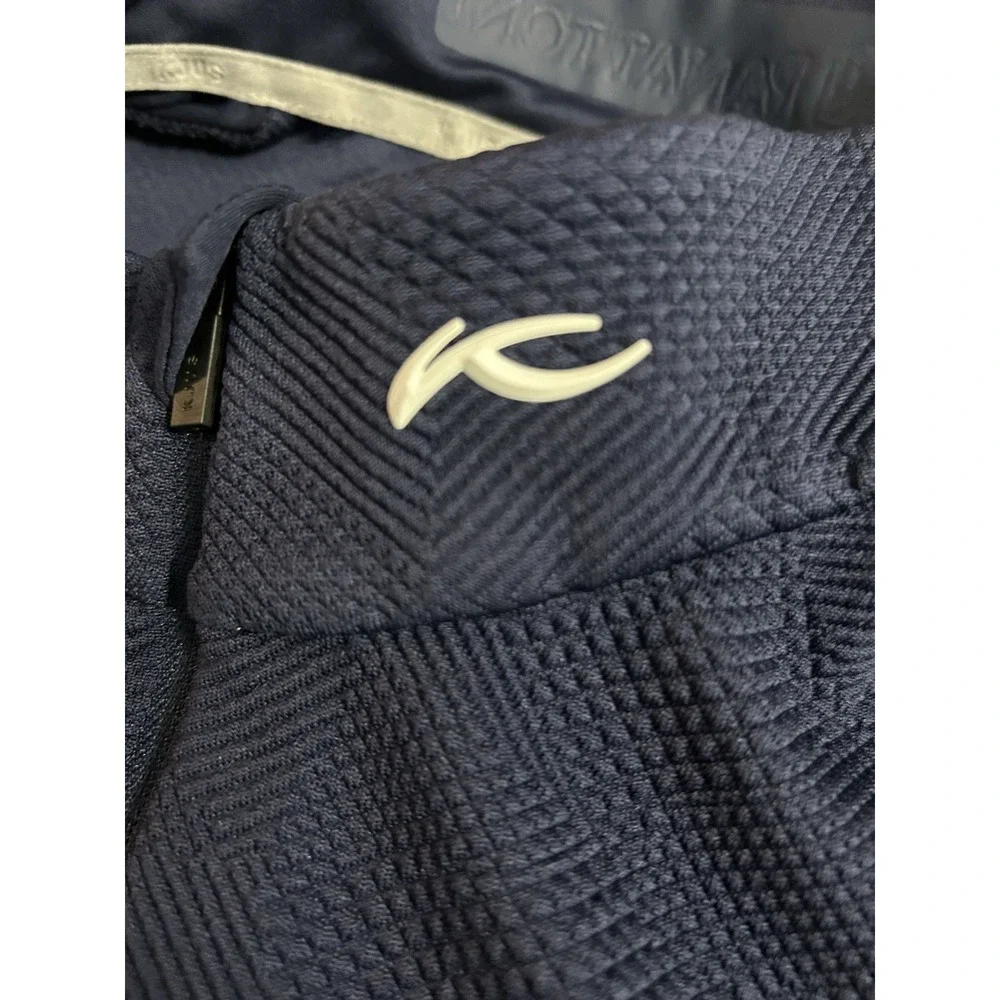 KJUS Men's Performance Quarter Zip Golf Pullover Navy Blue Release‎ Model Large